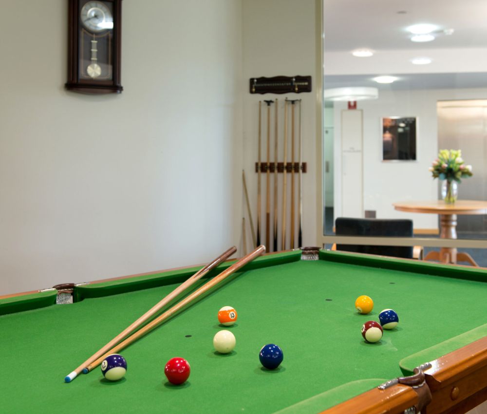 Pool table at Eldercare Seaford.