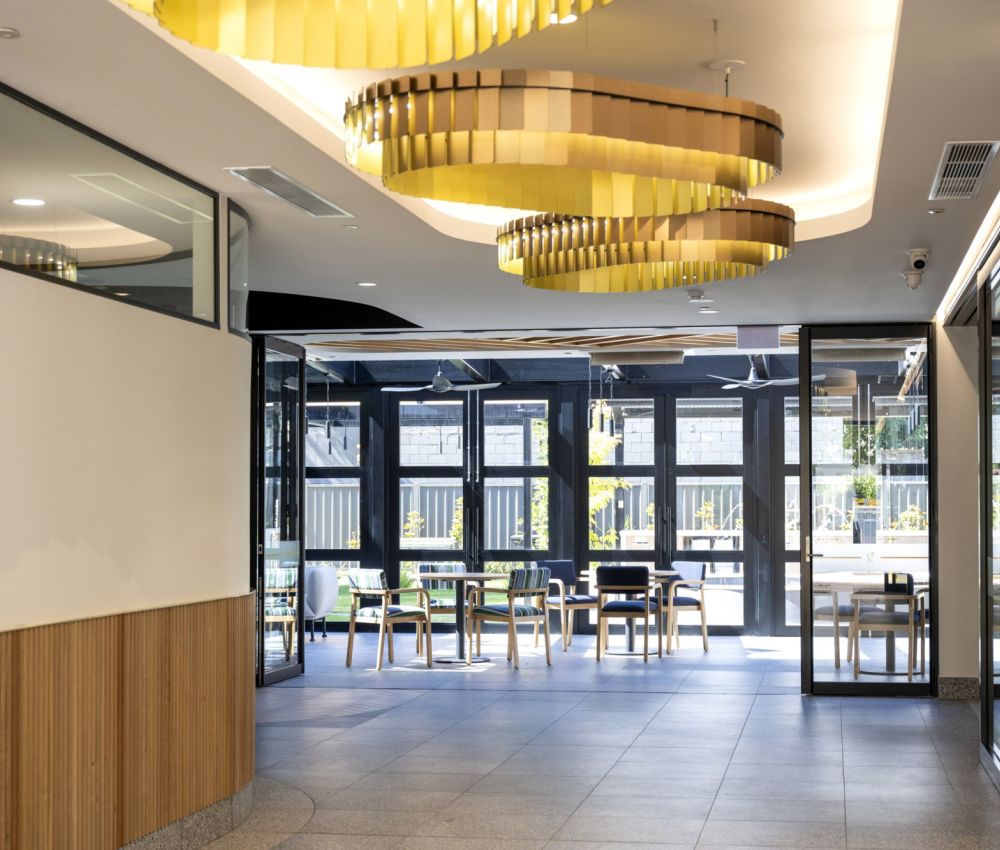 Foyer and conservatory at Eldercare Goodwood.