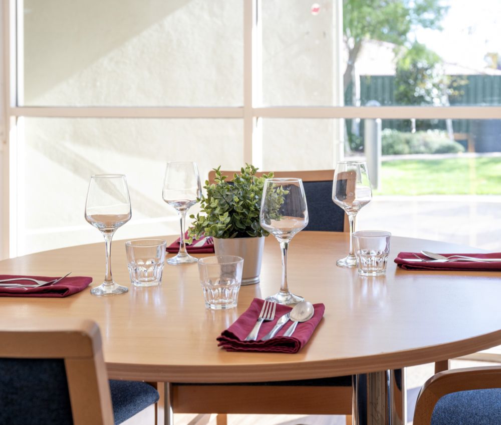 Eldercare Hope Valley dining room.