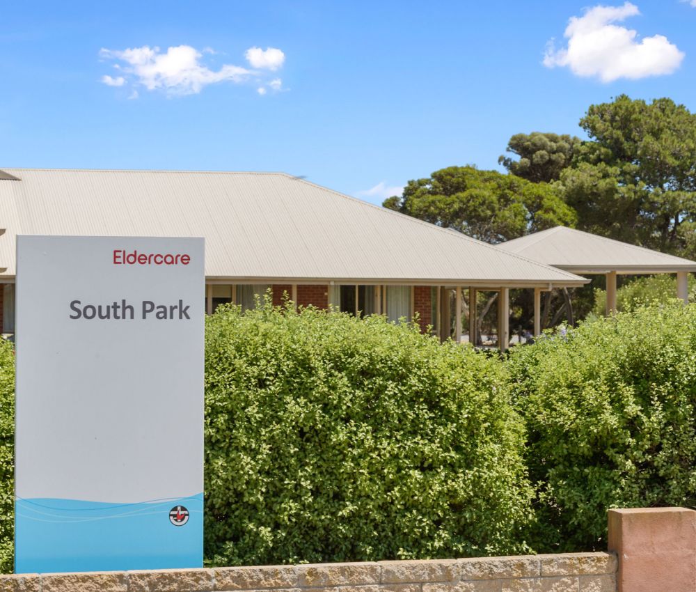 Eldercare South Park entrance signage