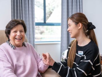 Eldercare The Lodge resident and Physiotherapist.