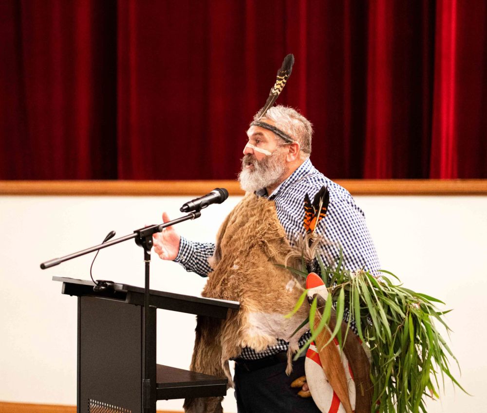 Aboriginal Elder Mickey O'Brien.