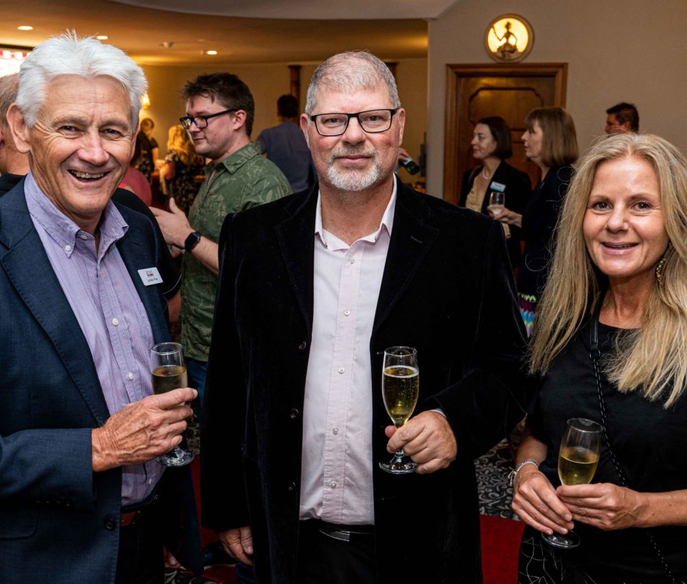 Aged Rights Advocacy Service Corporate Services Manager Lyndon Prior, Eldercare Board Member Chris Sampson and his partner Julie.