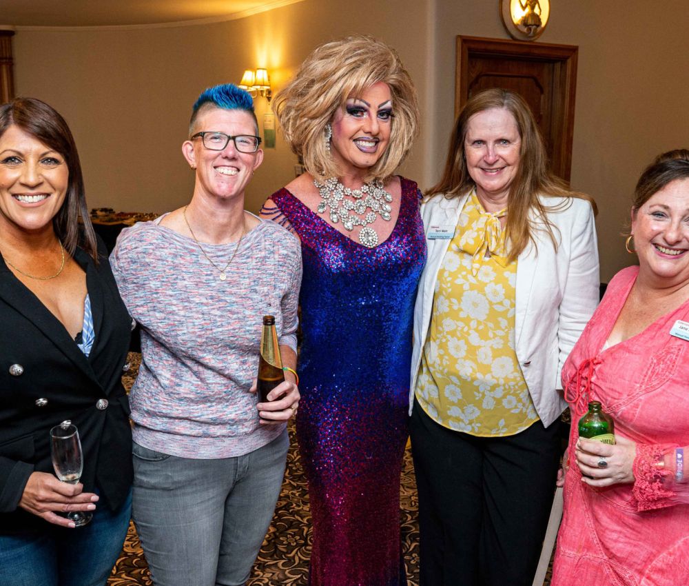 Eldercare Clinical Care Manager Sunny Traverse, Clinical Care Manager Catherine Beaton-Barclay, Princess Laya and Regional Manual Handling Trainers Terri Wait and Jane Roylance.