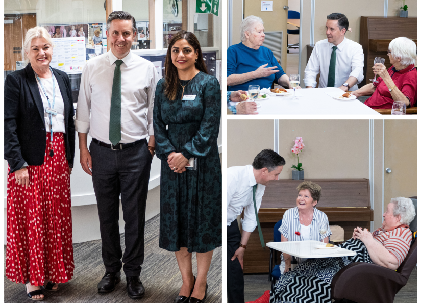 Minister Mark Butler visits Eldercare Acacia Court Collage
