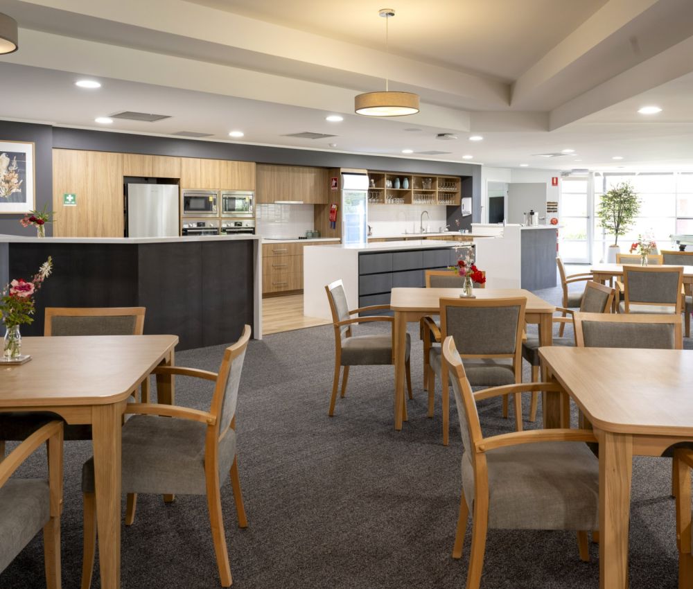 Eldercare Carisfield Retirement Village community room.