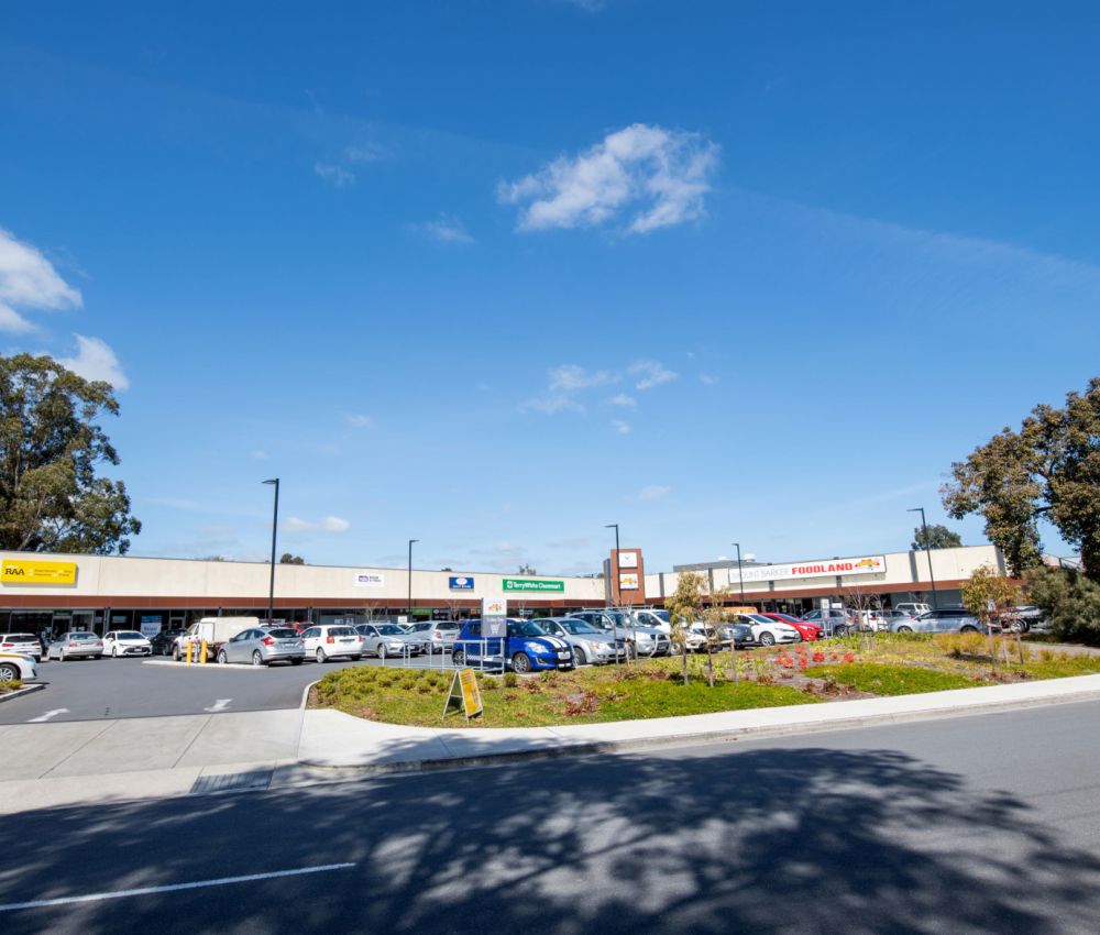 Eldercare Exhibition Court Retirement Living nearby shops at Mt Barker.