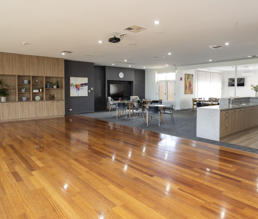 Eldercare The Braes Retirement Village community room.