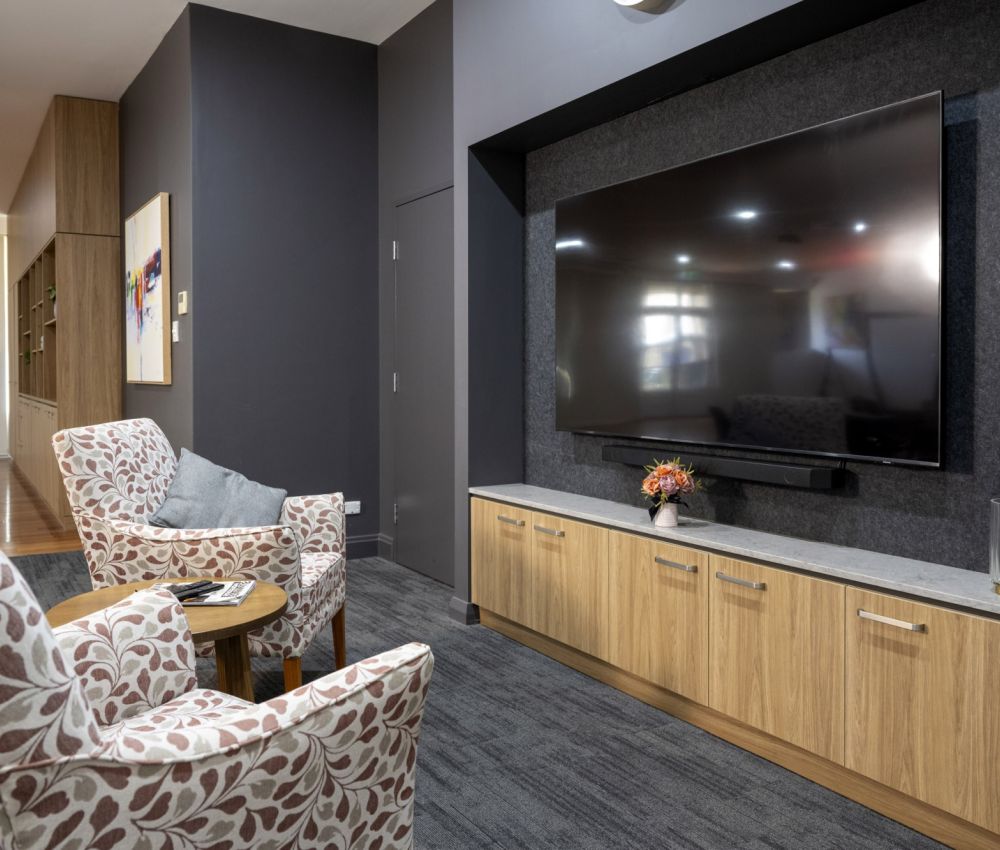 Eldercare The Braes Retirement Village TV area.