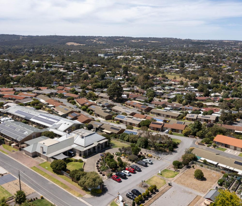 Eldercare The Braes Retirement Village aerial view.